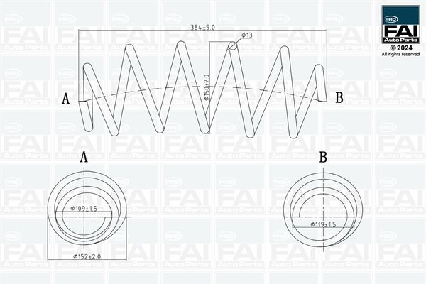 FAI Autoparts Suspension Spring FPCS149