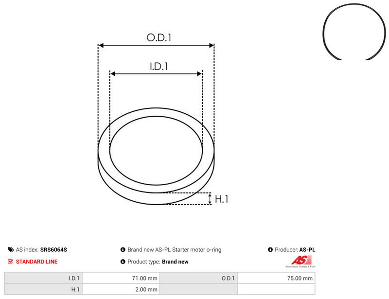 AS-PL SRS6064S Repair Set, alternator