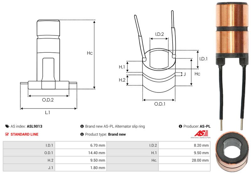 Rõngas, generaator, AS-PL ASL9013