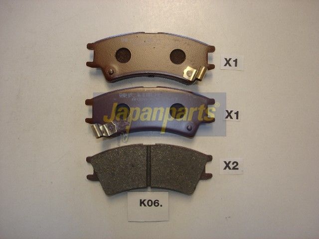 JAPANPARTS Stabdžių trinkelių rinkinys, diskinis stabdys