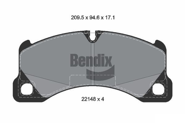 BENDIX Braking fékbetétkészlet, tárcsafék BPD2364