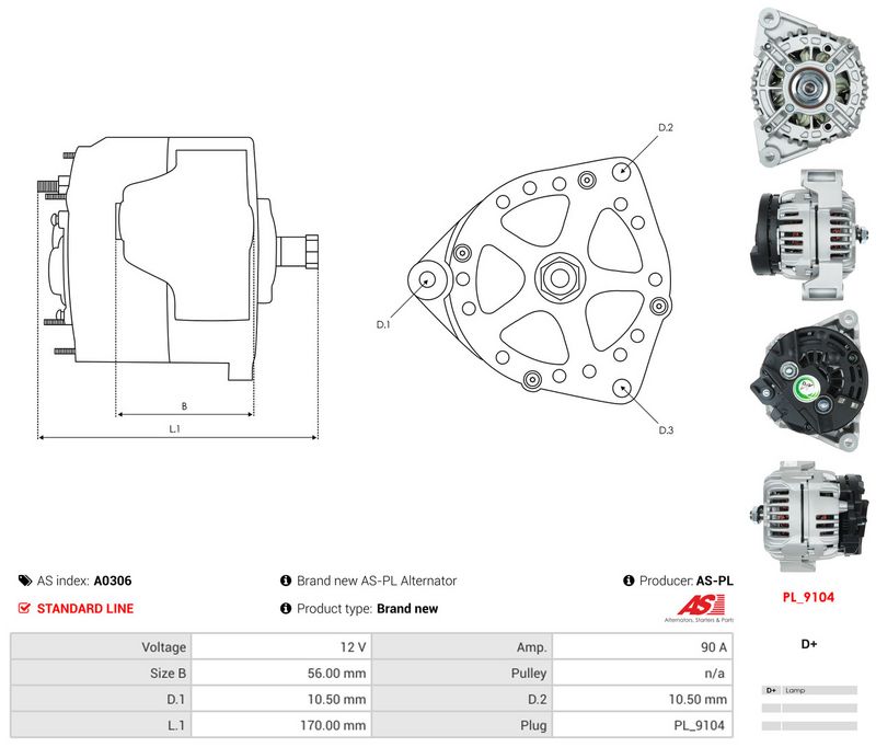 AS-PL A0306 Alternator