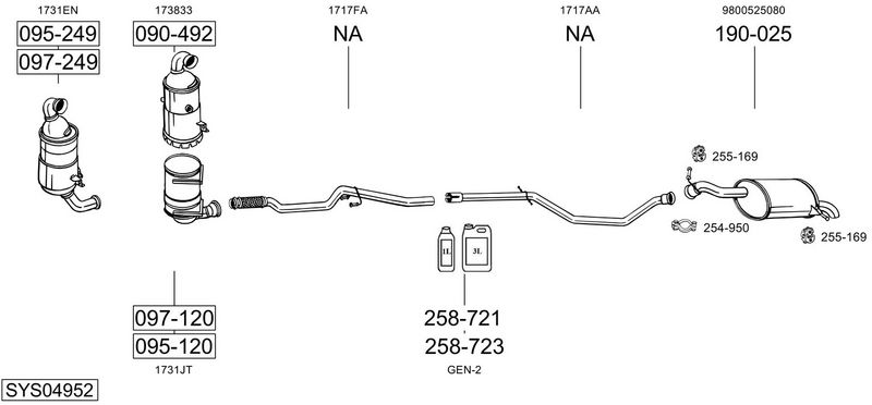 ABGASANLAGE BOSAL SYS04952