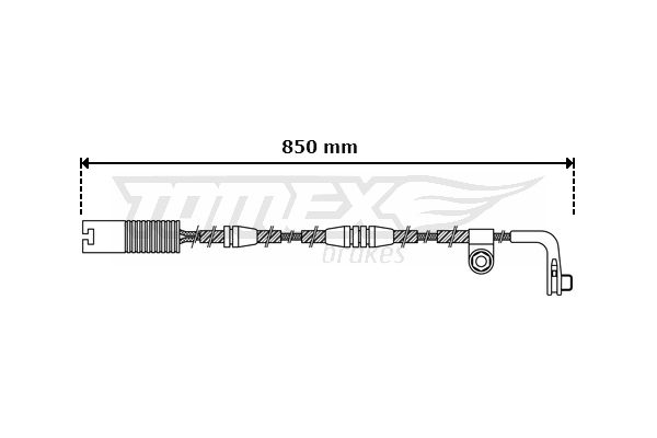 TOMEX Brakes figyelmezető kontaktus, fékbetétkopás TX 30-49