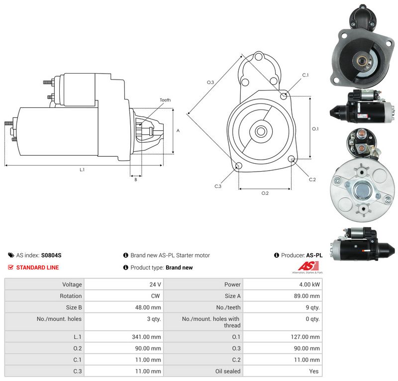 Starter, AS-PL S0804S