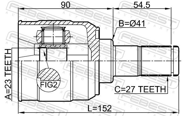FEBEST 1211-CREMTLH Joint Kit, drive shaft