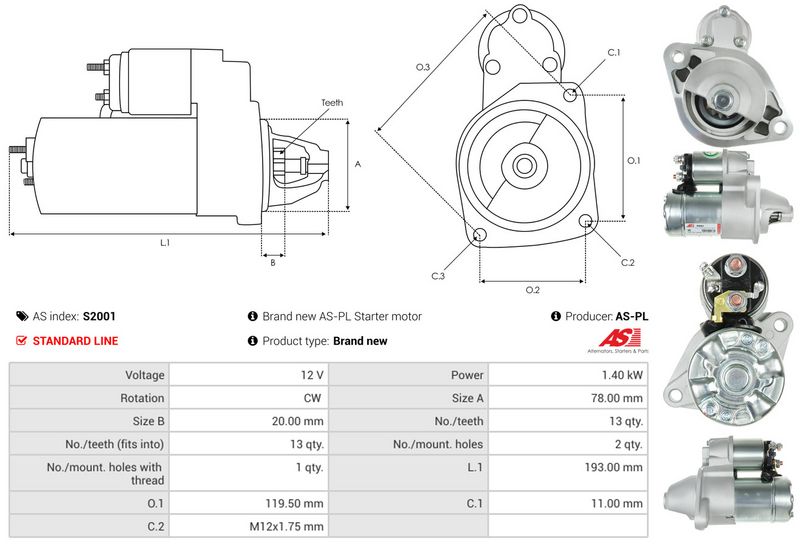 AS-PL S2001 Starter