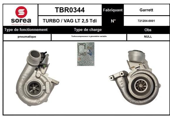 Compresor,sistem de supraalimentare TBR0343 EAI