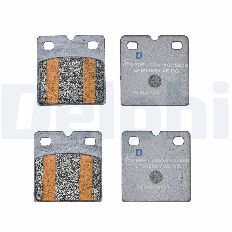 Piduriklotsi komplekt, ketaseisupidur, DELPHI LP5026EV