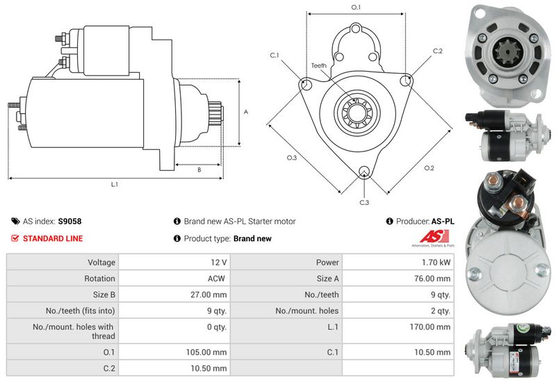 AS-PL S9058 Starter