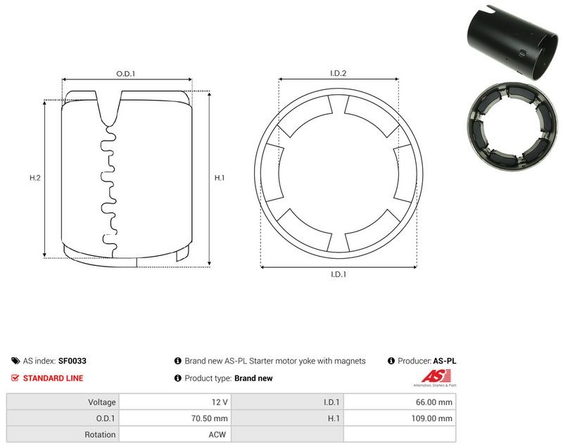 AS-PL SF0033 Field Winding, starter