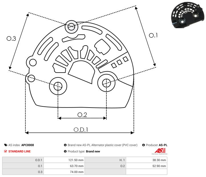 Kaitsekate, generaator, AS-PL APC0008