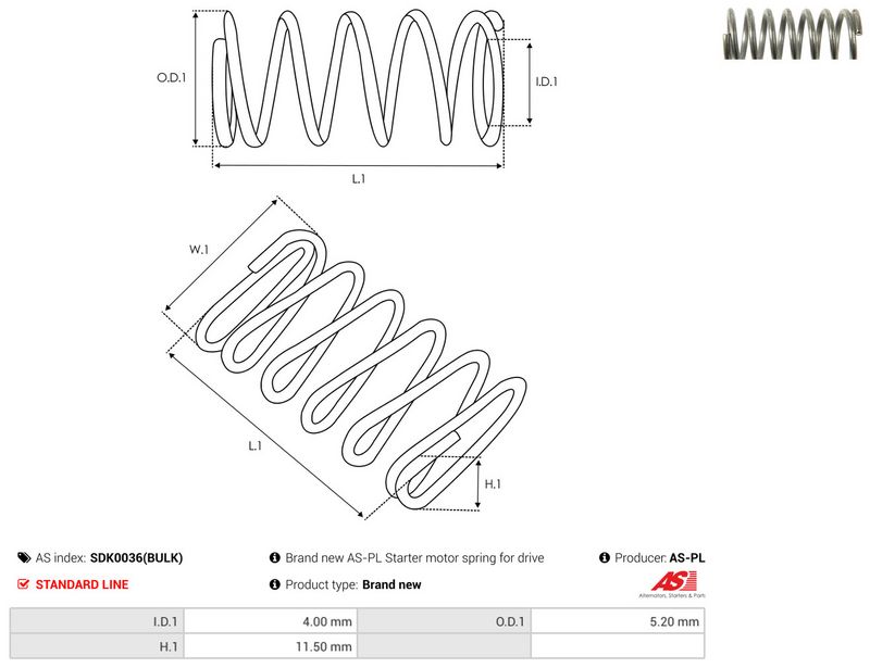 AS-PL SDK0036(BULK) Repair Kit, starter
