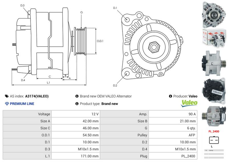 This part match OEM code: 5705-KC
