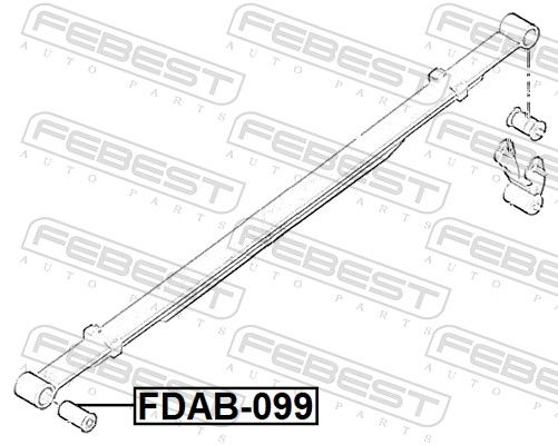 FEBEST FDAB-099 Bushing, leaf spring
