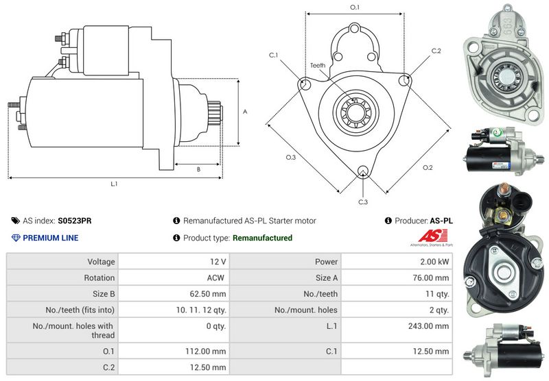 AS-PL S0523PR Starter
