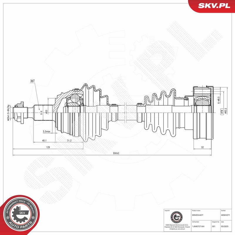 ESEN SKV 40SKV271 Pusašis