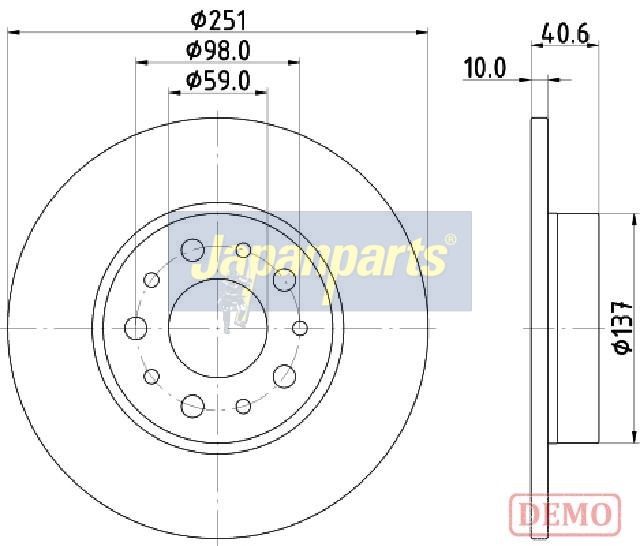 спирачен диск JAPANPARTS