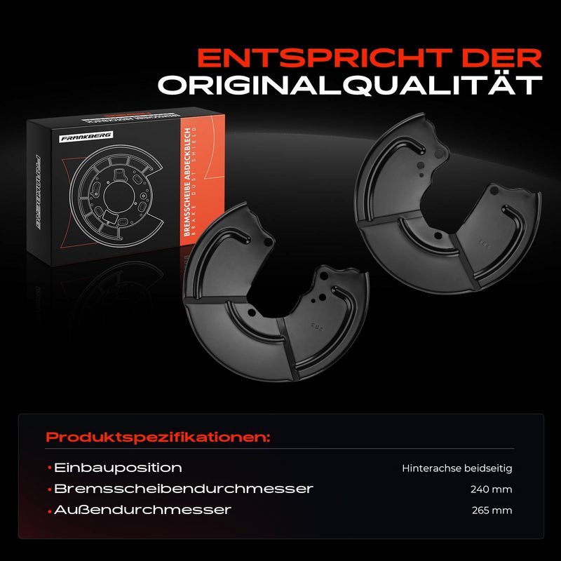 Frankberg 5481FB0032550 Splash Guard, brake disc