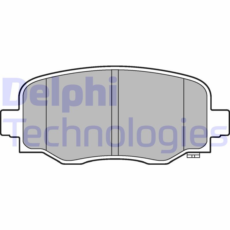 Комплект гальмівних накладок, дискове гальмо, Delphi LP3253