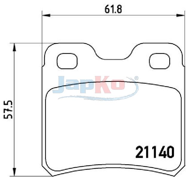JAPKO 510401 Brake Pad Set, disc brake