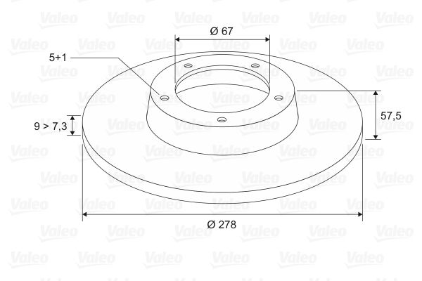 VALEO 197128 Brake Disc