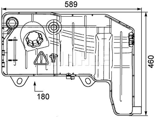 Розширювальний бачок, охолоджувальна рідина, Mahle CRT55000P