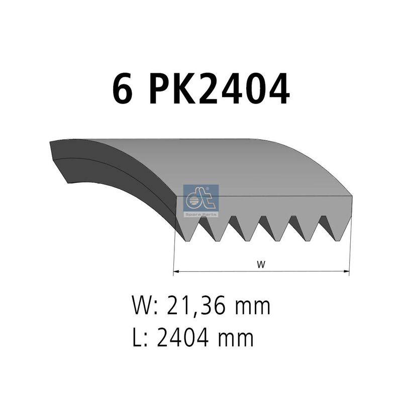 DT Spare Parts hosszbordás szíj 4.81365