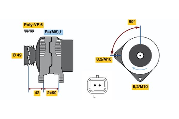 BOSCH 0 986 045 241 Alternator