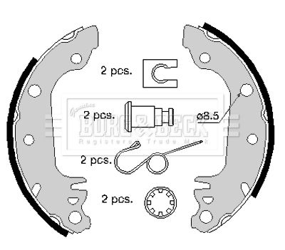 BORG & BECK fékpofakészlet BBS6156