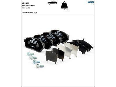 DELPHI LP2069 Brake Pad Set, disc brake