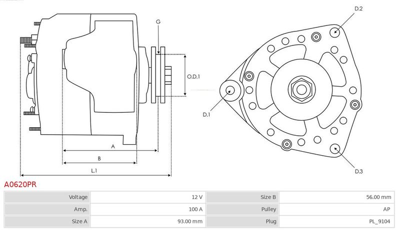 AS-PL A0620PR Alternator