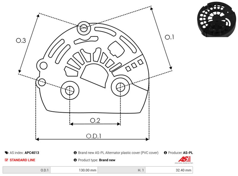 Kaitsekate, generaator, AS-PL APC4013