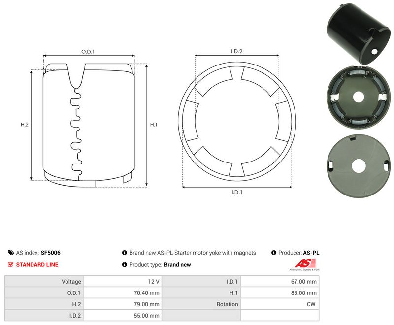 Mähis, starter, AS-PL SF5006