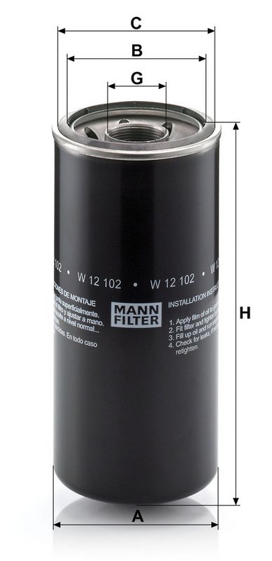 MANN-FILTER W12102 Oil Filter