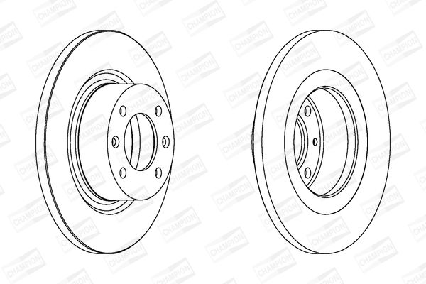 CHAMPION CITROEN гальмівний диск задній C5 01-08