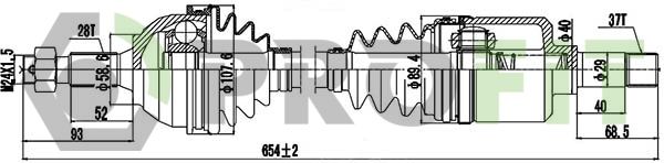 Приводний вал, Profit 2730-0840
