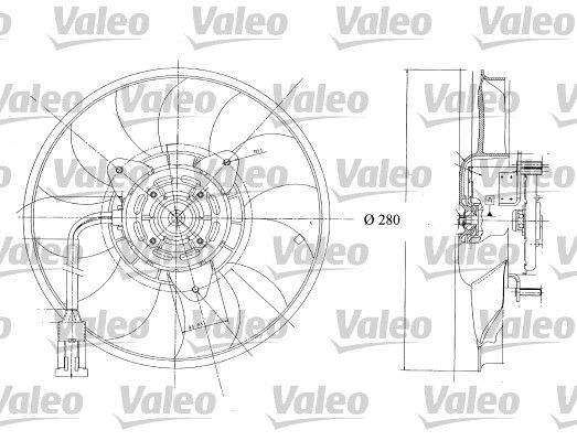 VALEO ventilátor, motorhűtés 698350