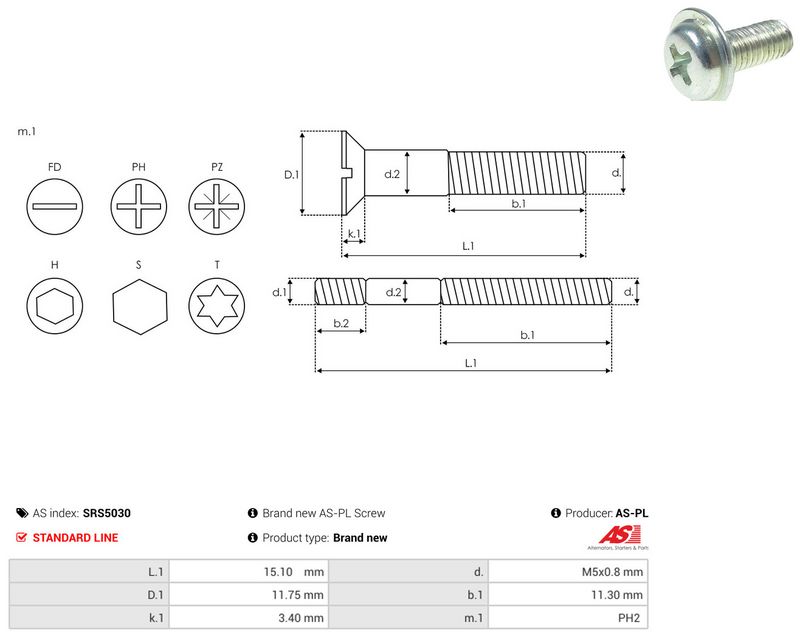 AS-PL SRS5030 Repair Set, alternator