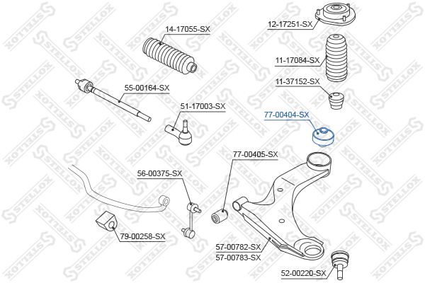 STELLOX 77-00404-SX Mounting, control/trailing arm