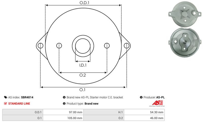 AS-PL SBR4014 Starter Lid, carburettor