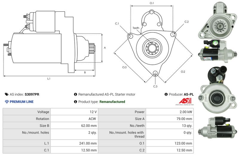 AS-PL S3097PR Starter