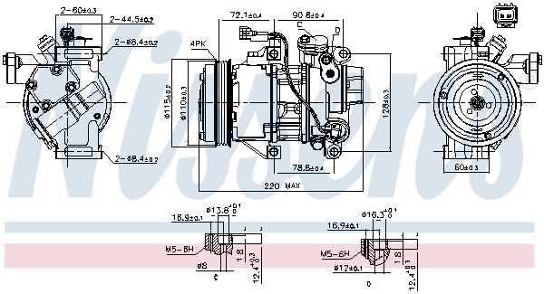 NISSENS 890873 Compressor, air conditioning