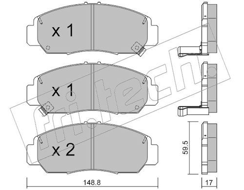 fri.tech. 478.0 Brake Pad Set, disc brake