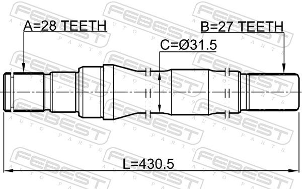 FEBEST 1212-IX35D3AT6 Drive Shaft