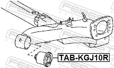 Опора, балка моста, Febest TAB-KGJ10R