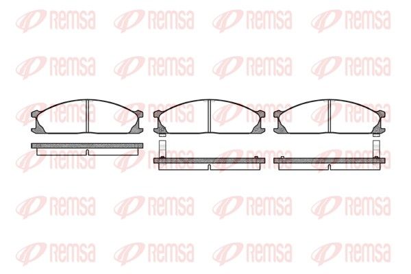 Комплект гальмівних накладок, дискове гальмо, Remsa 0236.02