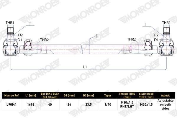 Příčné táhlo řízení L90I41