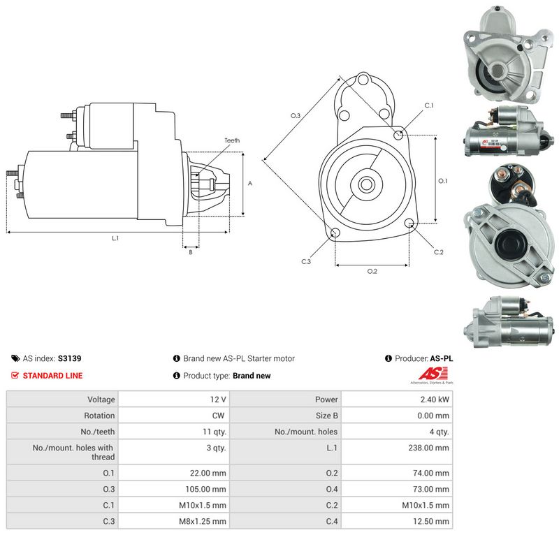 Starter, AS-PL S3139