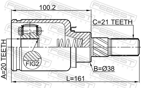 FEBEST 2411-ARKR Joint Kit, drive shaft